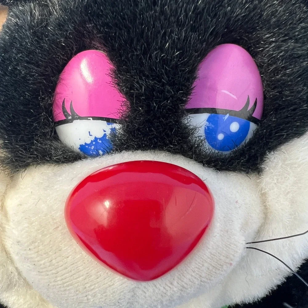 Alley‎ Cat Vintage Plush Medium Black White Dare You To Tease Me 1997